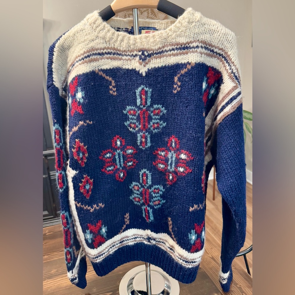 NWT  Vintage Woolrich For‎ American Eagle Multicolor Wool Women's Sweater Size L